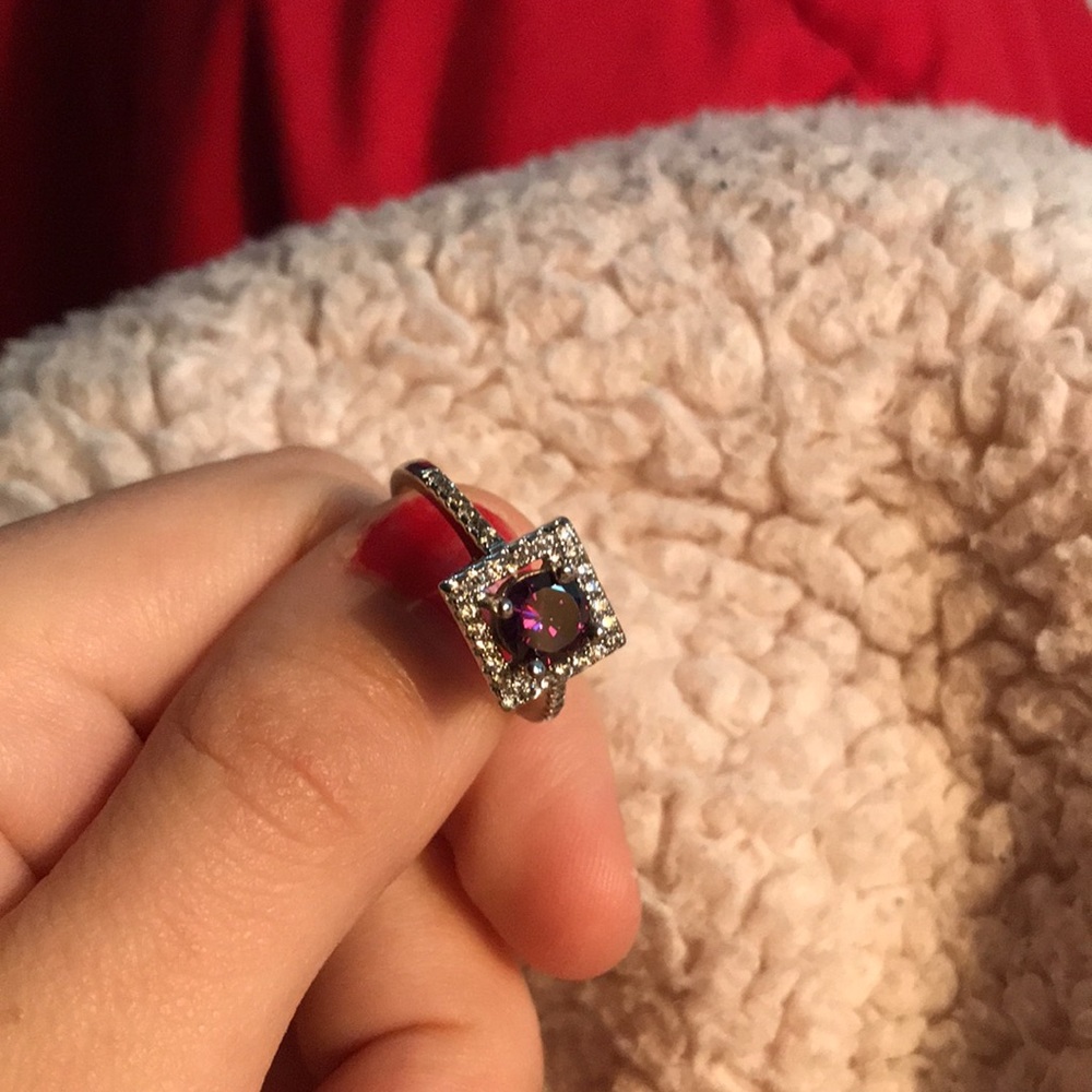 new purple tourmaline 925 Sterling silver size 7 ring